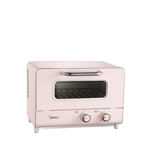 midea vintage mini oven 12L pink color