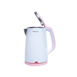 mistral pink white electric kettle