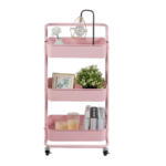 pink multitier rack with wheels
