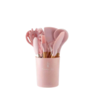 pink silicon kitchen utensils set