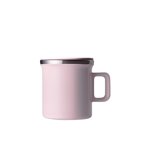 pink stainless steel mug